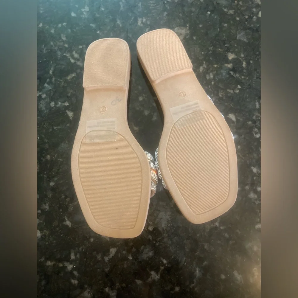 Steve Madden Nude Sandals with Silver Straps - Picture 2 of 2
